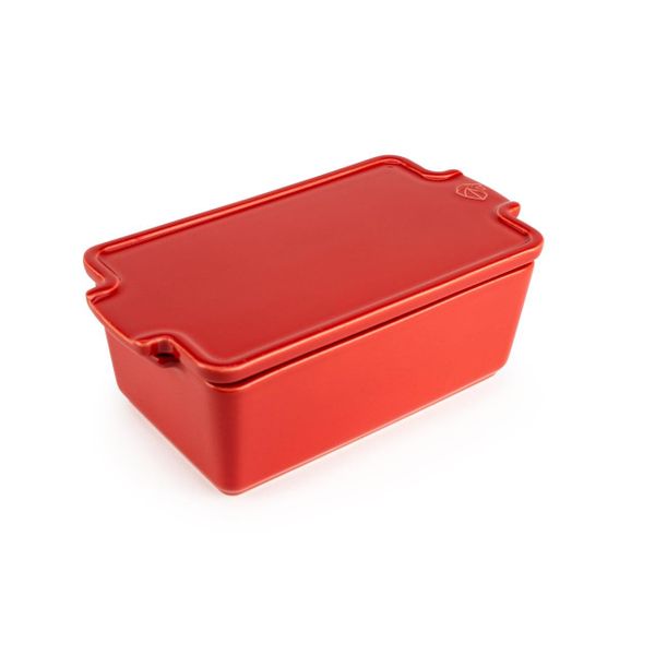 Terrine en Céramique Rouge 20cm avec Presse